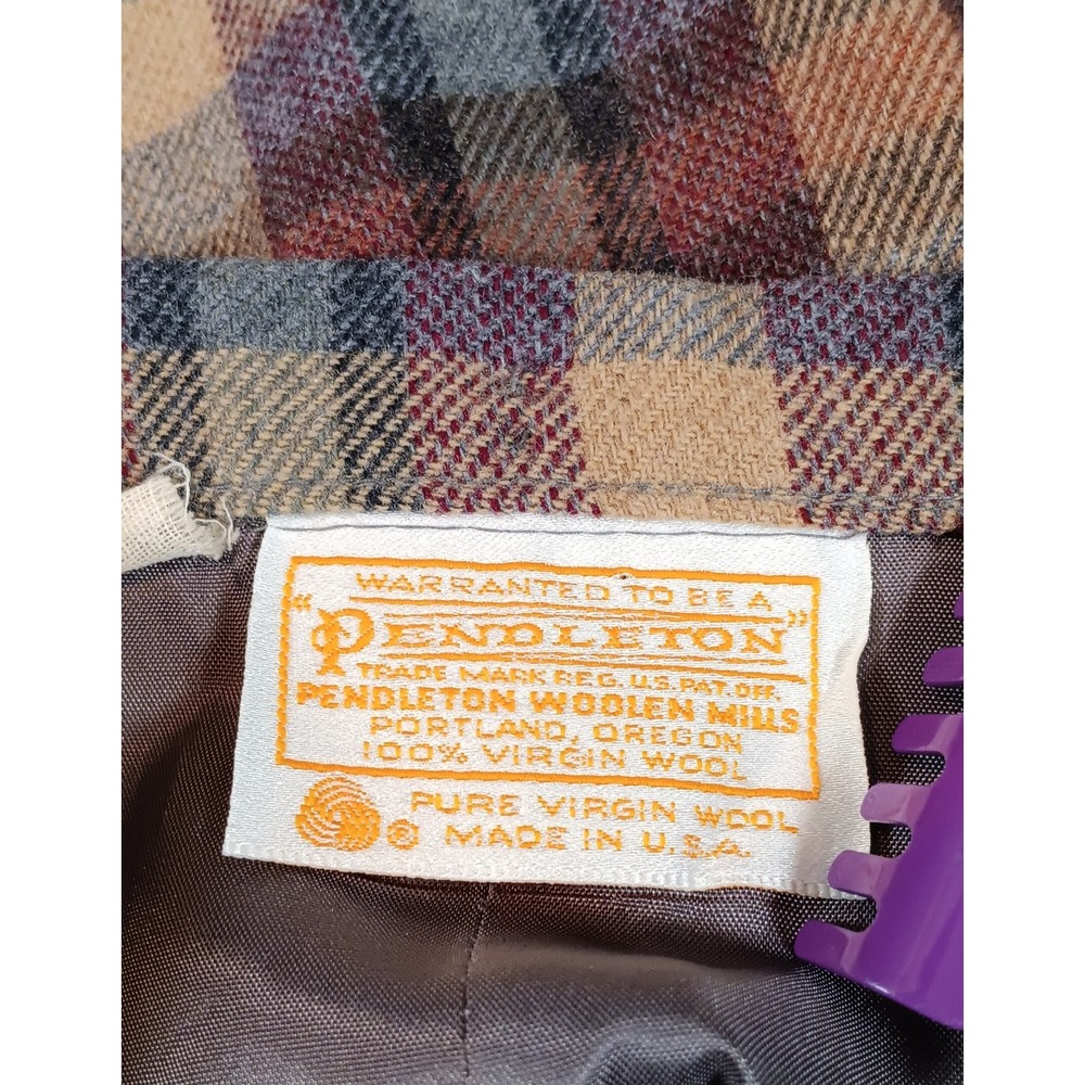 VTG Pendleton Midi Skirt Women's Plaid Wool Academia Preppy geek old money lux - Picture 5 of 10